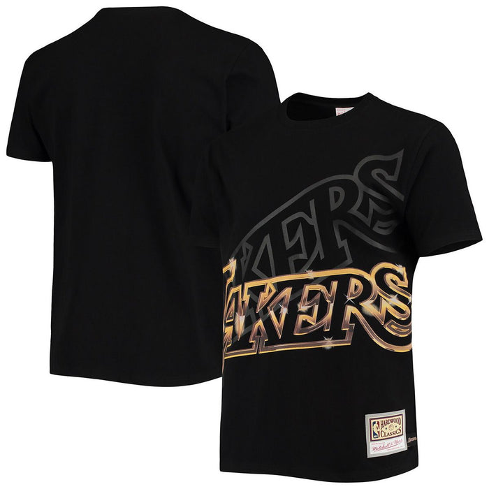 Camiseta negra Big Face 4.0 de Los Angeles Lakers de Mitchell &amp; Ness 