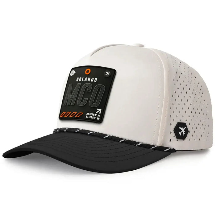 MCO - Orlando Revolve Performance Hat Moonstone/Black color 3Quarter front view
