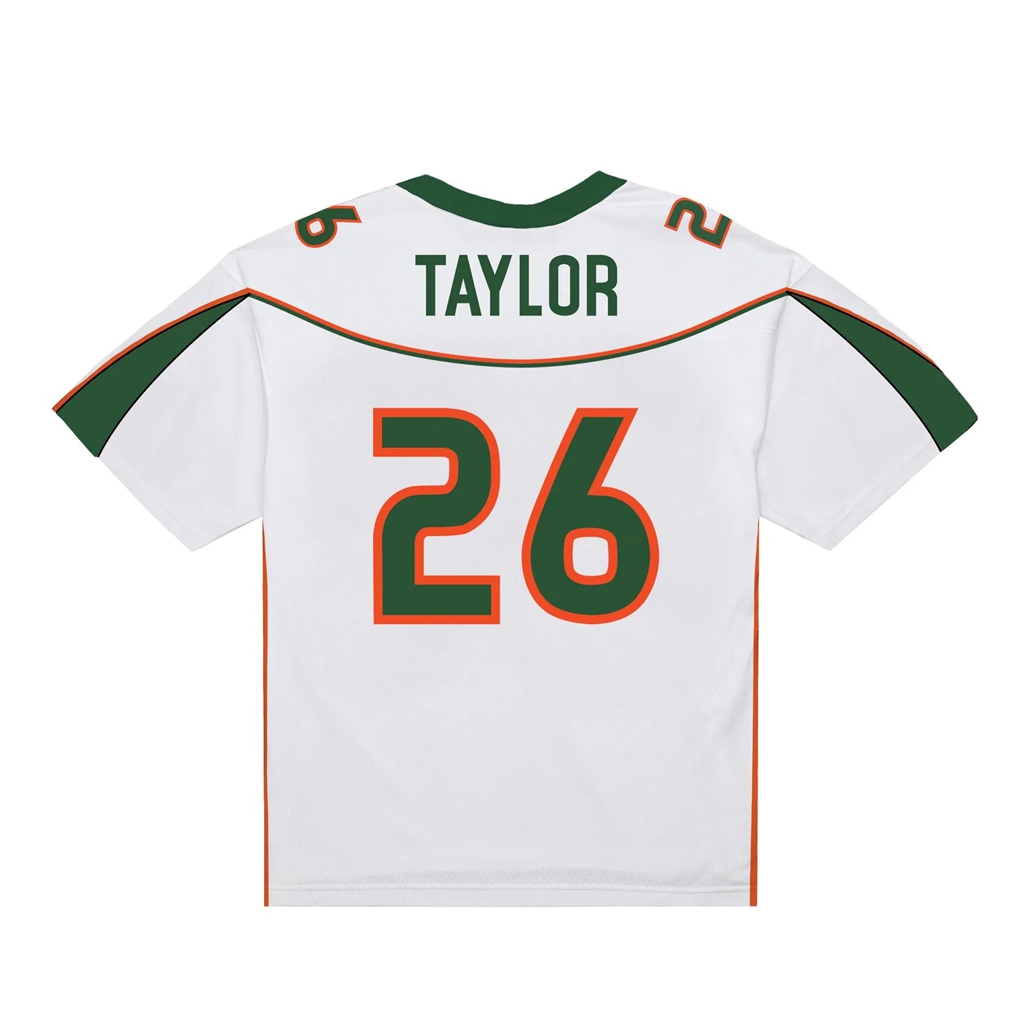 Mitchell & Ness 2001 NCAA Miami Hurricanes Sean Taylor White Football Jersey