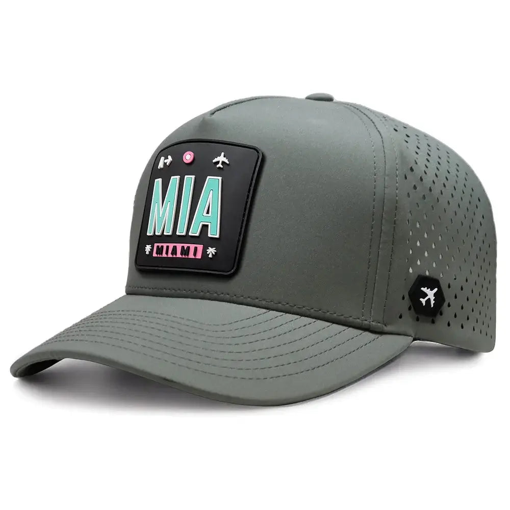 MIA - Miami Hat - Black  Grey color 3Quarter front view