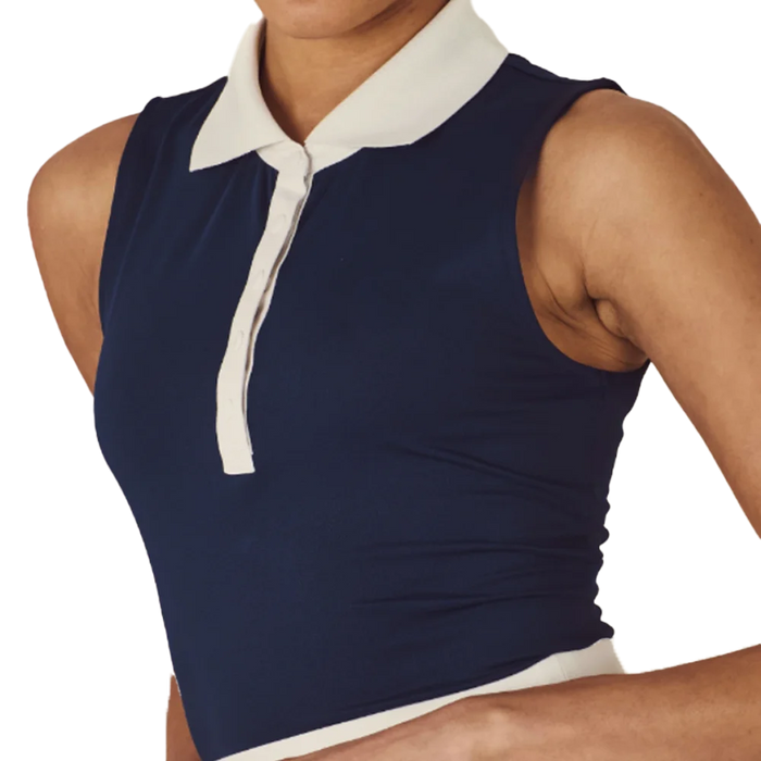 Malbon Women's Claudia Polo Unbadged Navy Color