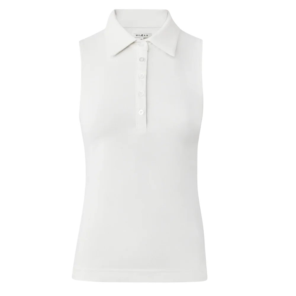 Malbon Women's Claudia Polo Unbadged White Color