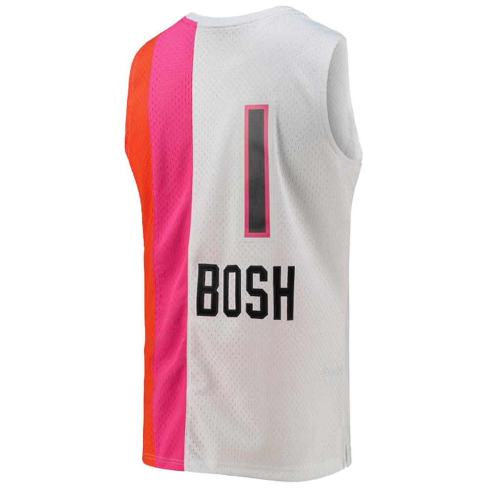 Women s Mitchell Ness Chris Bosh White Miami Heat Hardwood Classics 2011 Swingman Jersey