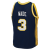 Camiseta retro Mitchell & Ness para hombre de los Marquette Golden Eagles Dwyane Wade #3 azul 2002-03 Swingman 