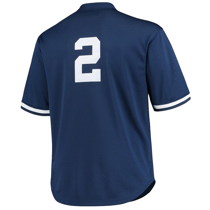 Camiseta de práctica de bateo de Derek Jeter Mitchell & Ness de los Yankees de Nueva York para hombre, réplica azul marino
