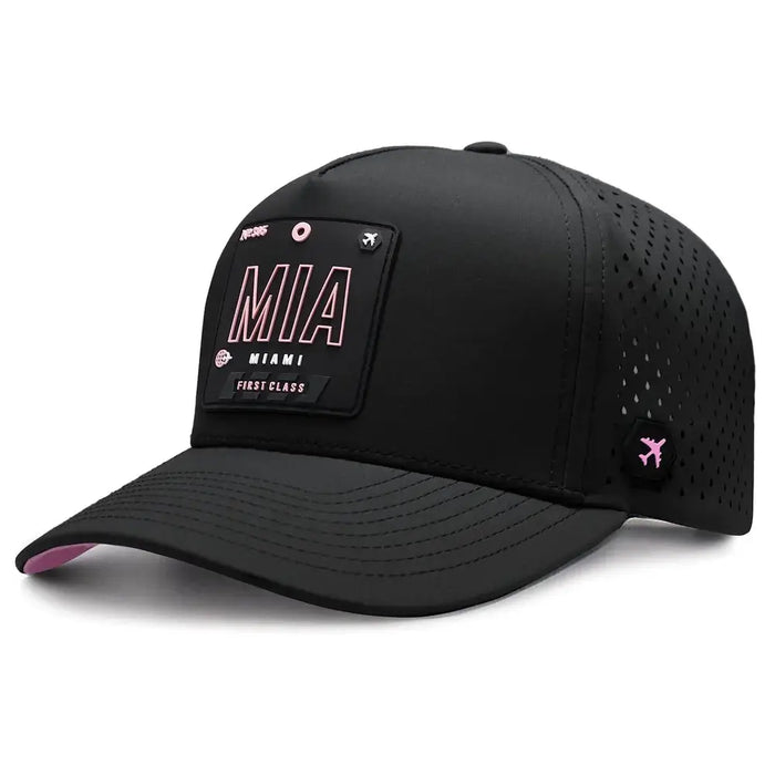 Miami Hat - Black/Pink color 3 Quarter front view