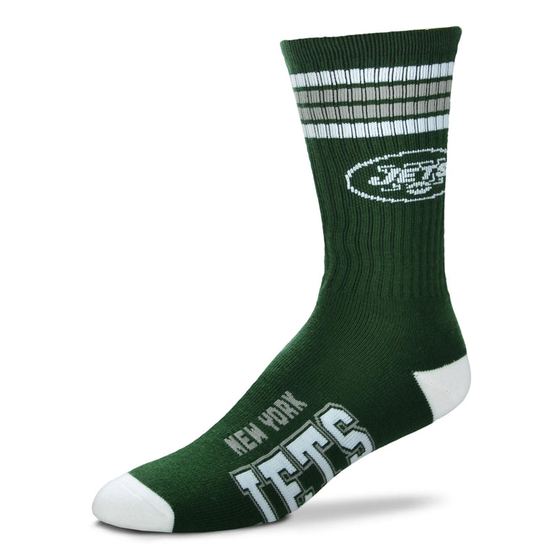 Calcetines New York Jets para hombre, modelo Deuce de 4 rayas