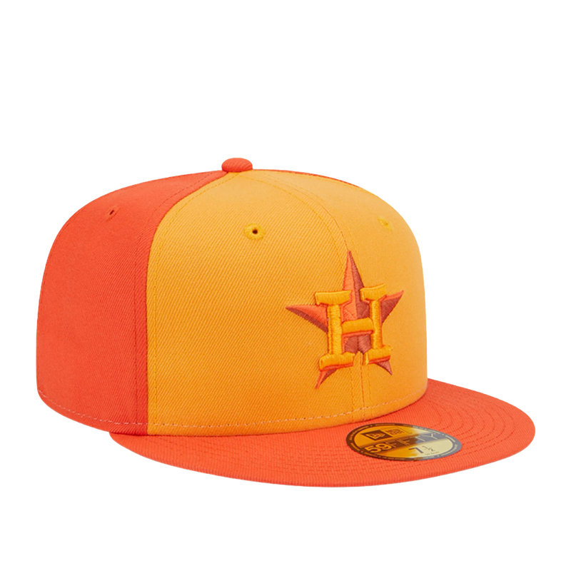 Gorra ajustada tricolor New Era 59Fifty MLB Houston Astros