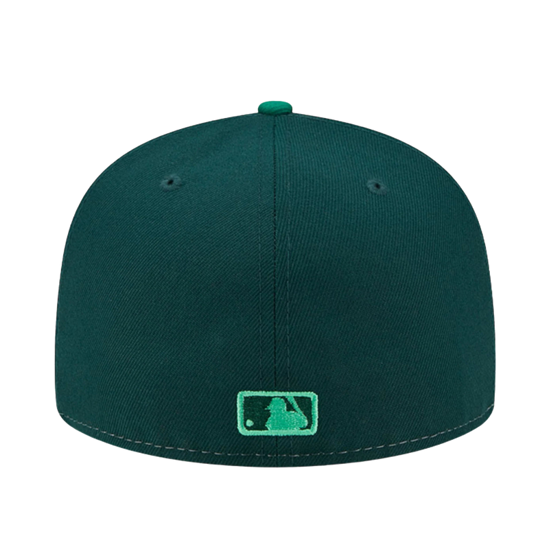 Gorra ajustada tricolor del equipo New Era 59Fifty MLB Oakland Athletics