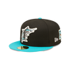 Gorra ajustada New Era Florida Marlins Letterman 59Fifty
