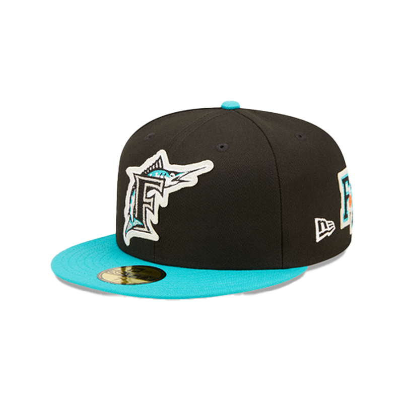 Gorra ajustada New Era Florida Marlins Letterman 59Fifty