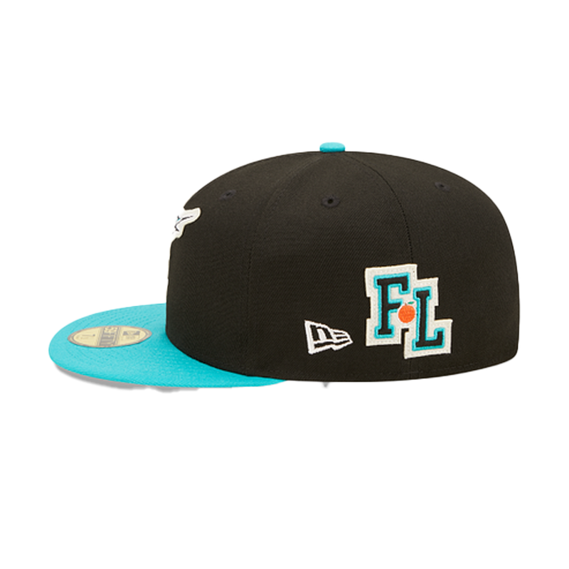 Gorra ajustada New Era Florida Marlins Letterman 59Fifty