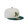 Gorra ajustada New Era MLB Oakland Athletics World Class 59Fifty para hombre, color blanco