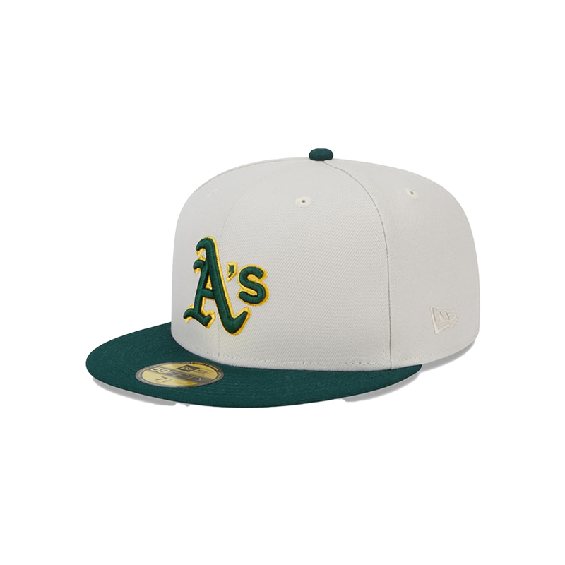 Gorra ajustada New Era MLB Oakland Athletics World Class 59Fifty para hombre, color blanco