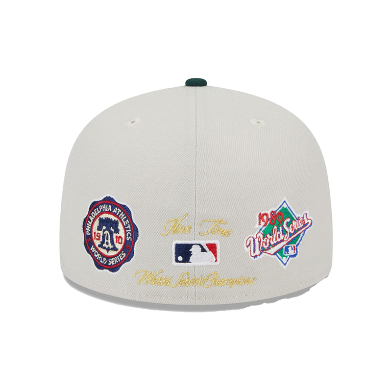 Gorra ajustada New Era MLB Oakland Athletics World Class 59Fifty para hombre, color blanco