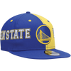 Gorra snapback New Era 9Fifty con división de equipo de los Golden State Warriors en color real/dorado para hombre