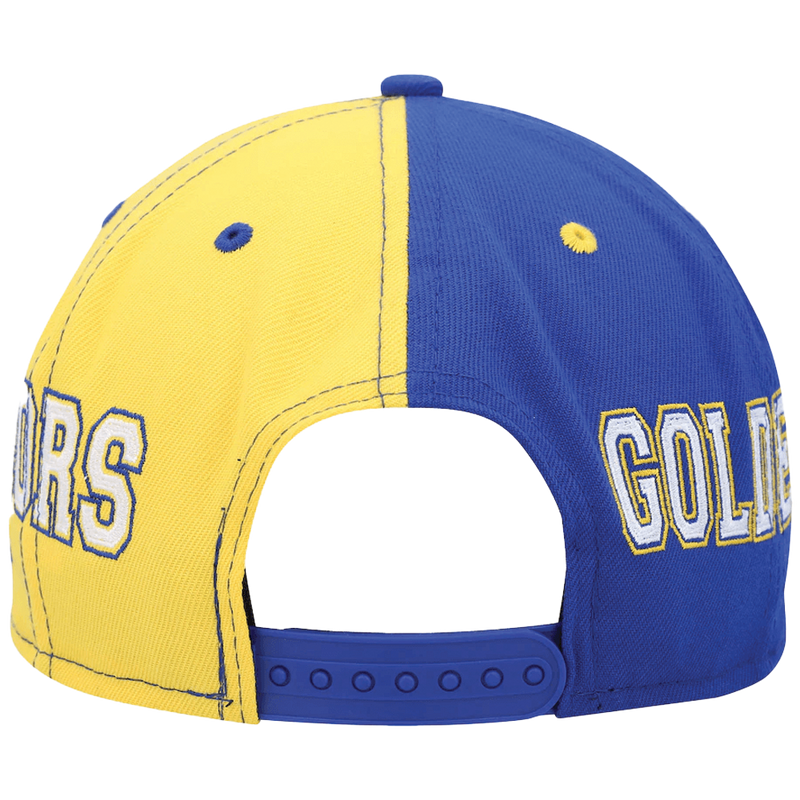 Gorra snapback New Era 9Fifty con división de equipo de los Golden State Warriors en color real/dorado para hombre