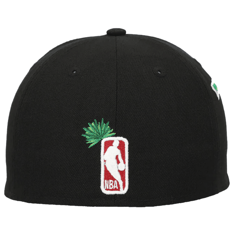 Gorra ajustada New Era Stateview 59Fifty azul marino de los Miami Heat para hombre