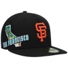 Gorra ajustada Stateview 59Fifty negra de los San Francisco Giants para hombre de New Era
