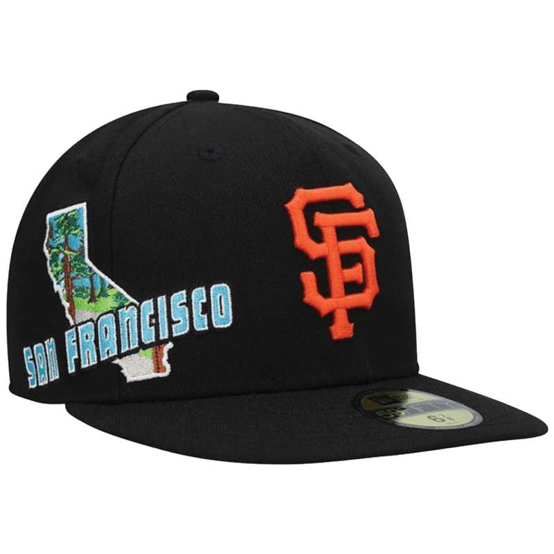 Gorra ajustada Stateview 59Fifty negra de los San Francisco Giants para hombre de New Era