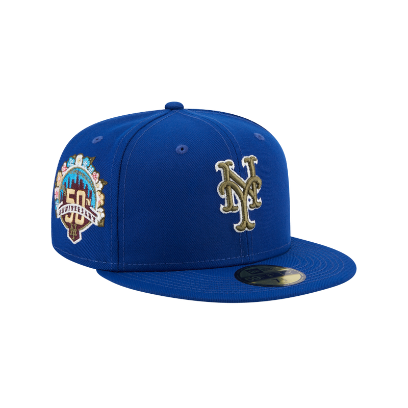 Gorra ajustada New Era New York Mets Royal Spring Training Botanical 59FIFTY con el 50.º aniversario
