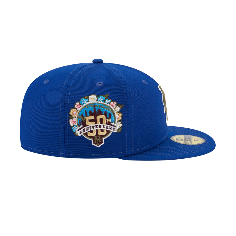Gorra ajustada New Era New York Mets Royal Spring Training Botanical 59FIFTY con el 50.º aniversario