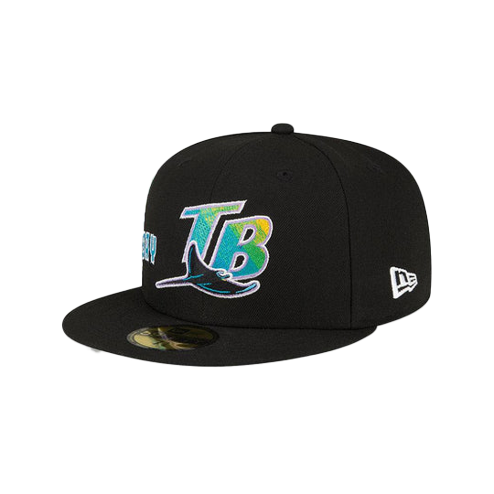 New Era Tampa Bay Rays New Era Black Stateview 59Fifty Fitted Hat Midway Sports