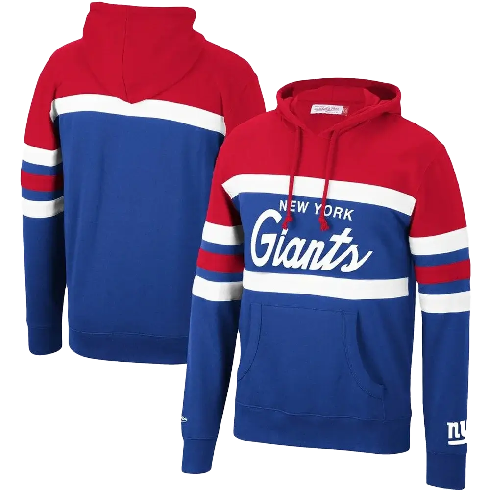 New York Giants Mitchell & Ness Head Coach Hoodie Blue color