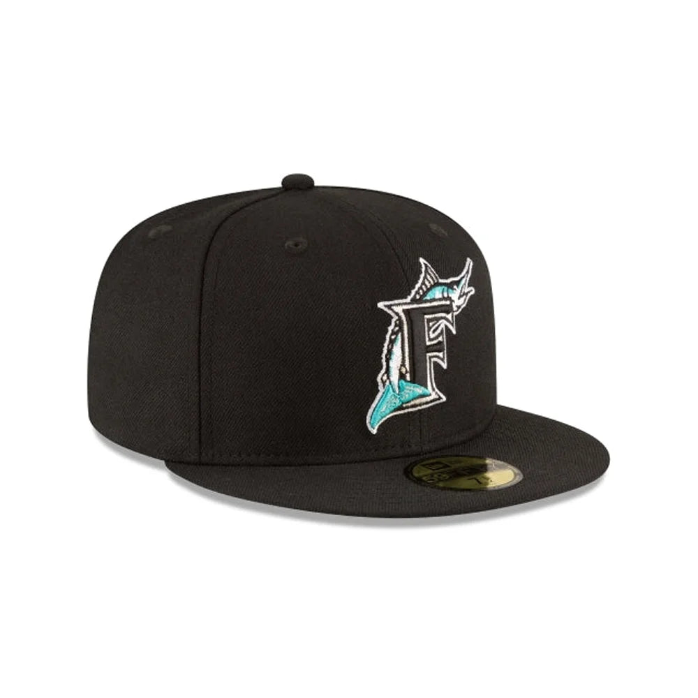 New Era Florida Marlins World Series Black Wool 59FIFTY Fitted black color