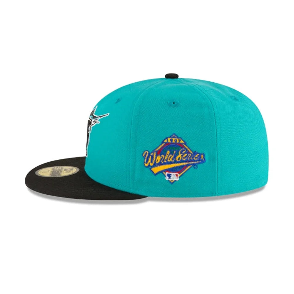New Era Florida Marlins World Series Teal Wool 59FIFTY Fitted