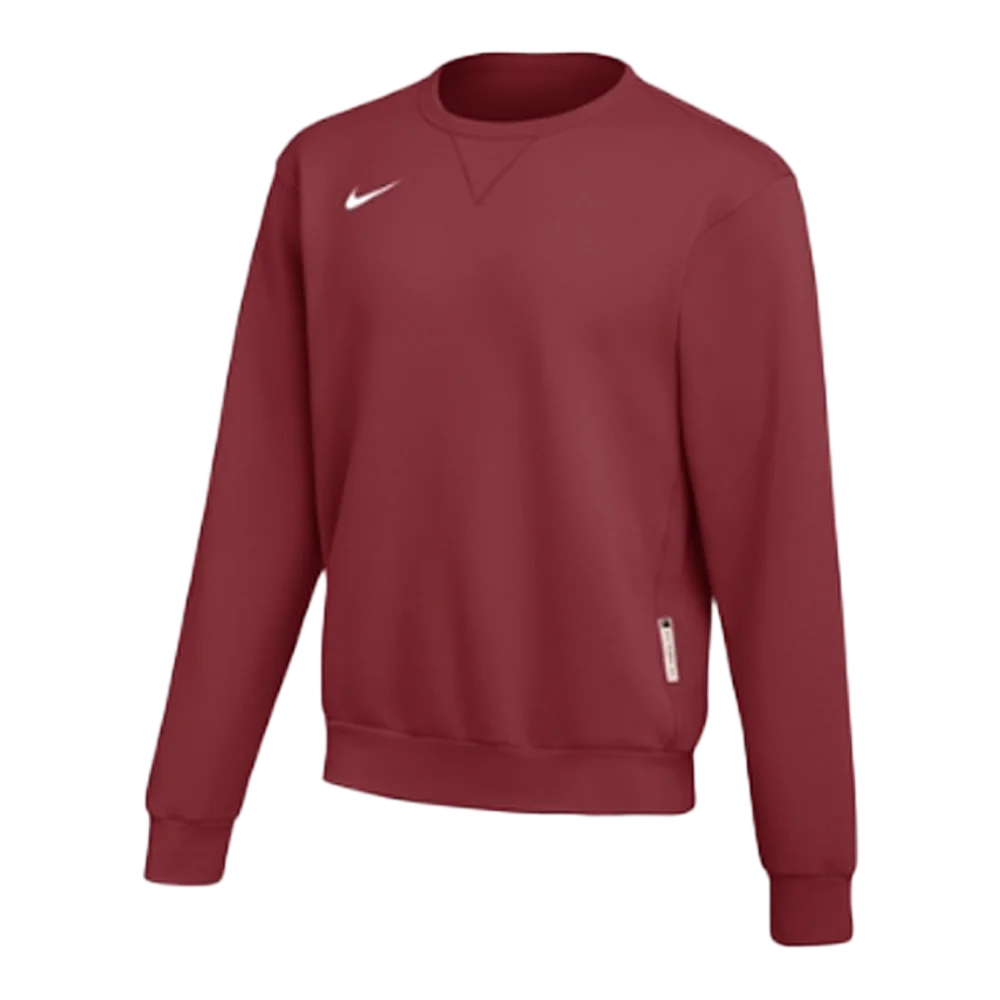 Nike Men's Standard Fit Heavy Fleece Crew Neck Maroon color. 
