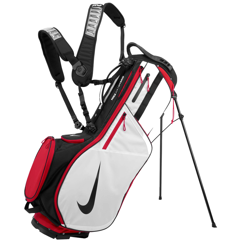 Outlets Nike Air Hybrid Golf Carry Stand Bag White Black Red 14 Way Div. Used SEE PHOTOS