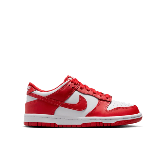Nike Big Kids Dunk Low Shoes red color