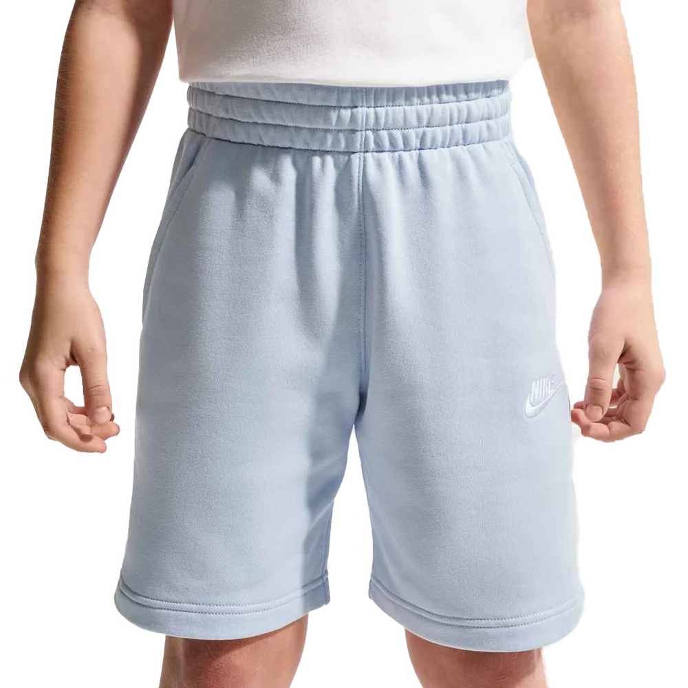 Nike Big Kids' Sportswear Club Fleece  French Terry Shorts Blue color