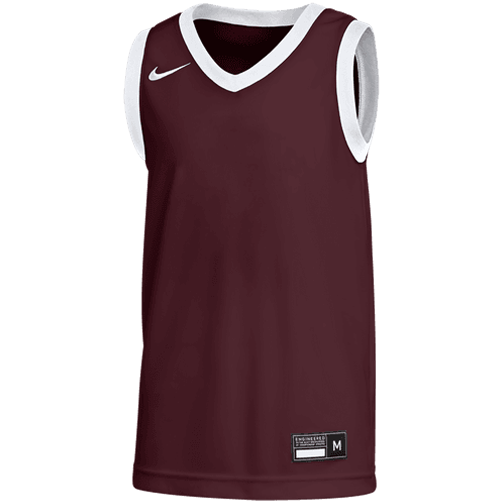 dark maroon/white