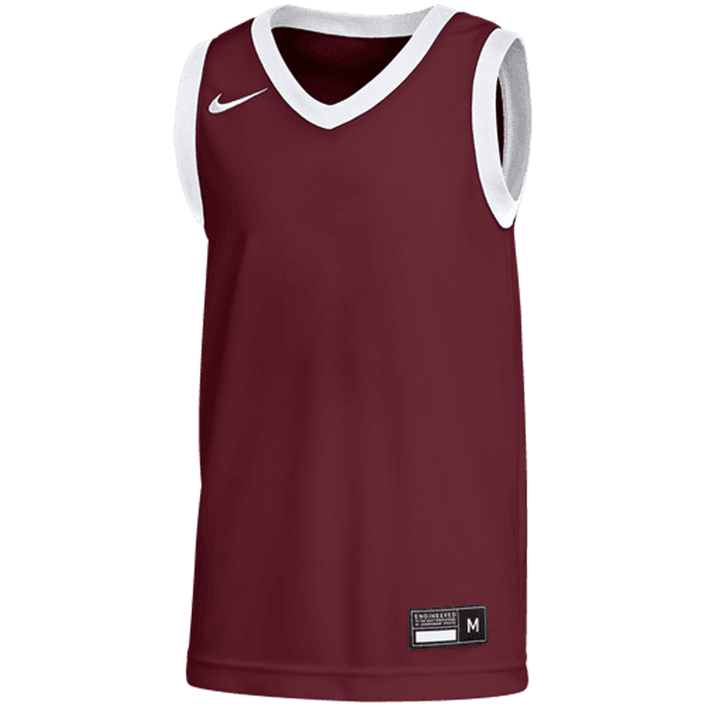 maroon/white