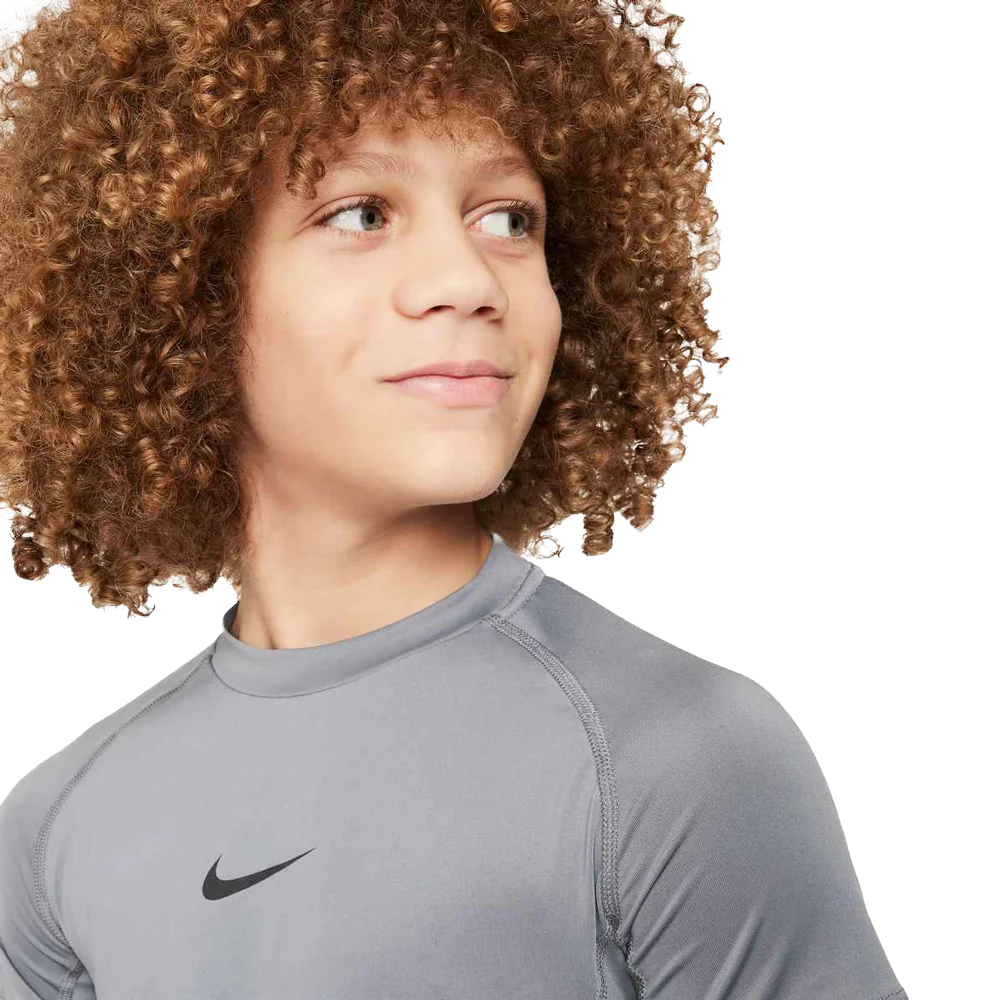 Nike Boys Pro Big Kids  Dri-FIT Short-Sleeve Top