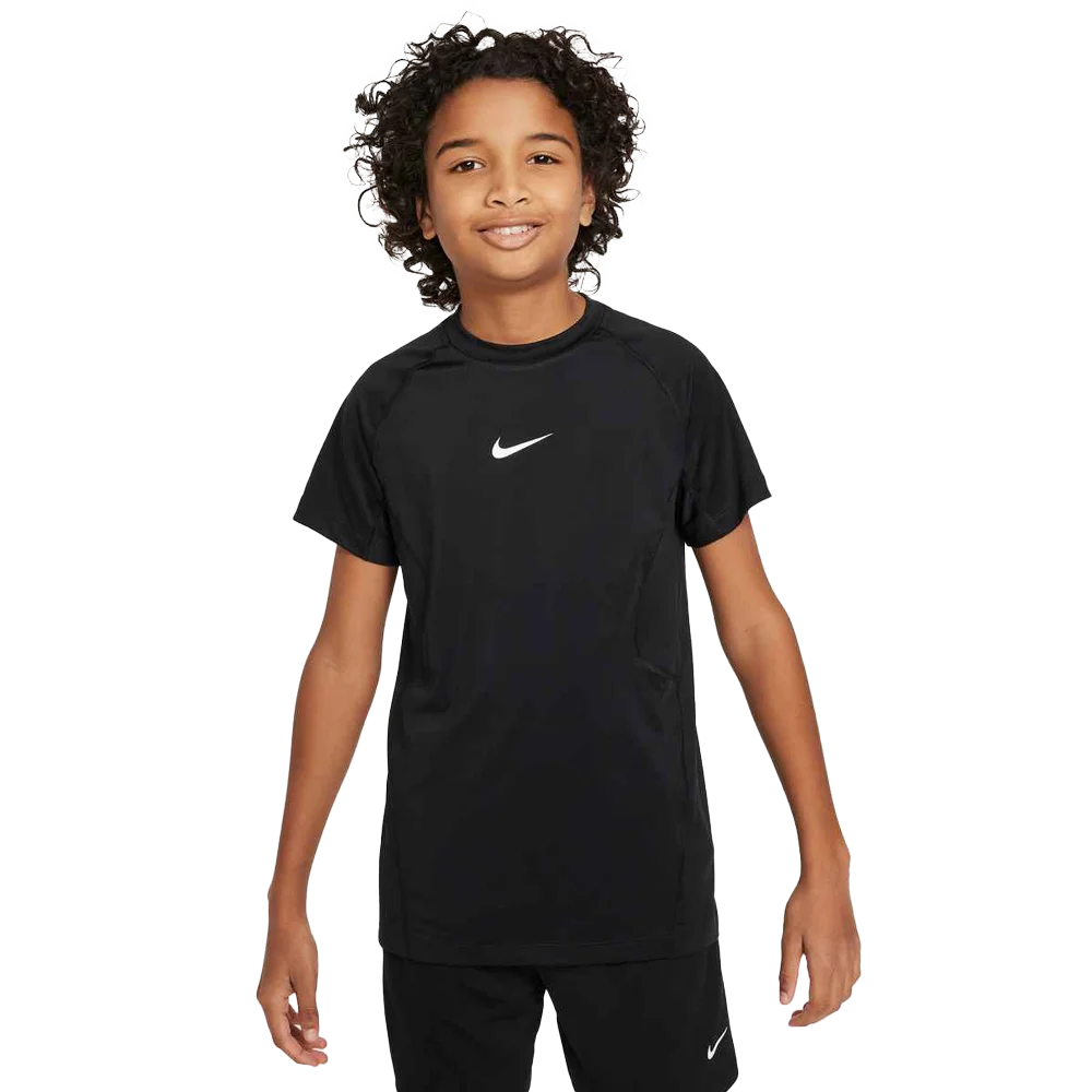 Nike Boys Pro Big Kids  Dri-FIT Short-Sleeve Top Black color