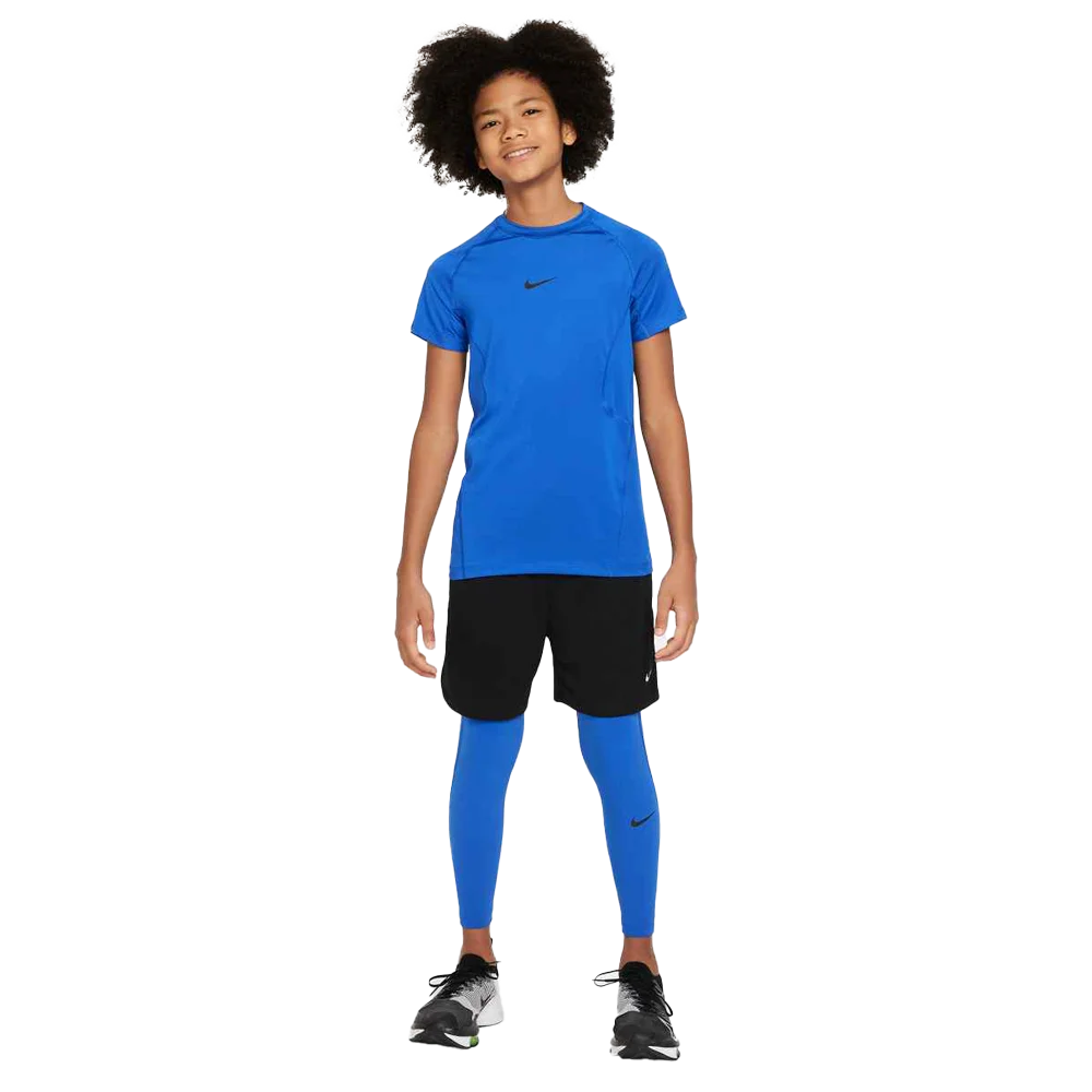 Nike Boys Pro Big Kids  Dri-FIT Short-Sleeve Top