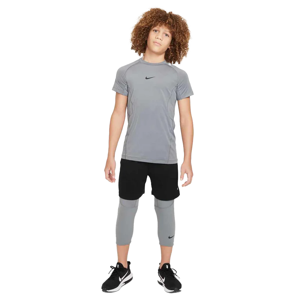 Nike Boys Pro Big Kids  Dri-FIT Short-Sleeve Top