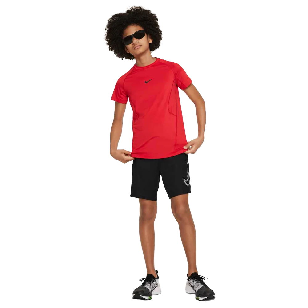 Nike Boys Pro Big Kids  Dri-FIT Short-Sleeve Top