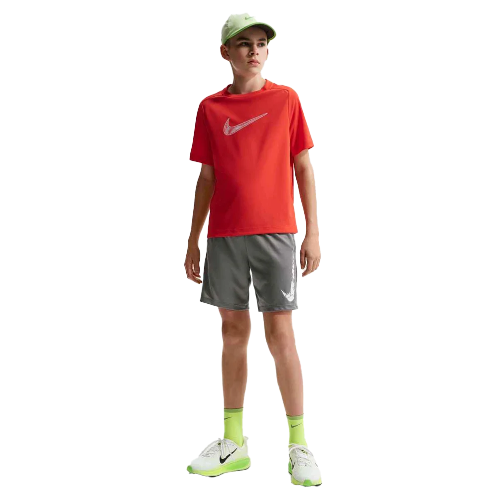 Nike Boys Trophy 23 Big Kids Dri-FIT Shorts Grey color.