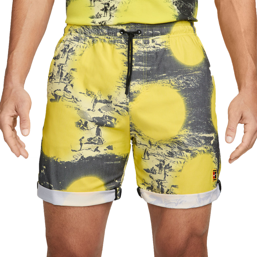 Nike Dri Fit Heritage Men s 6 Print Tennis Shorts M