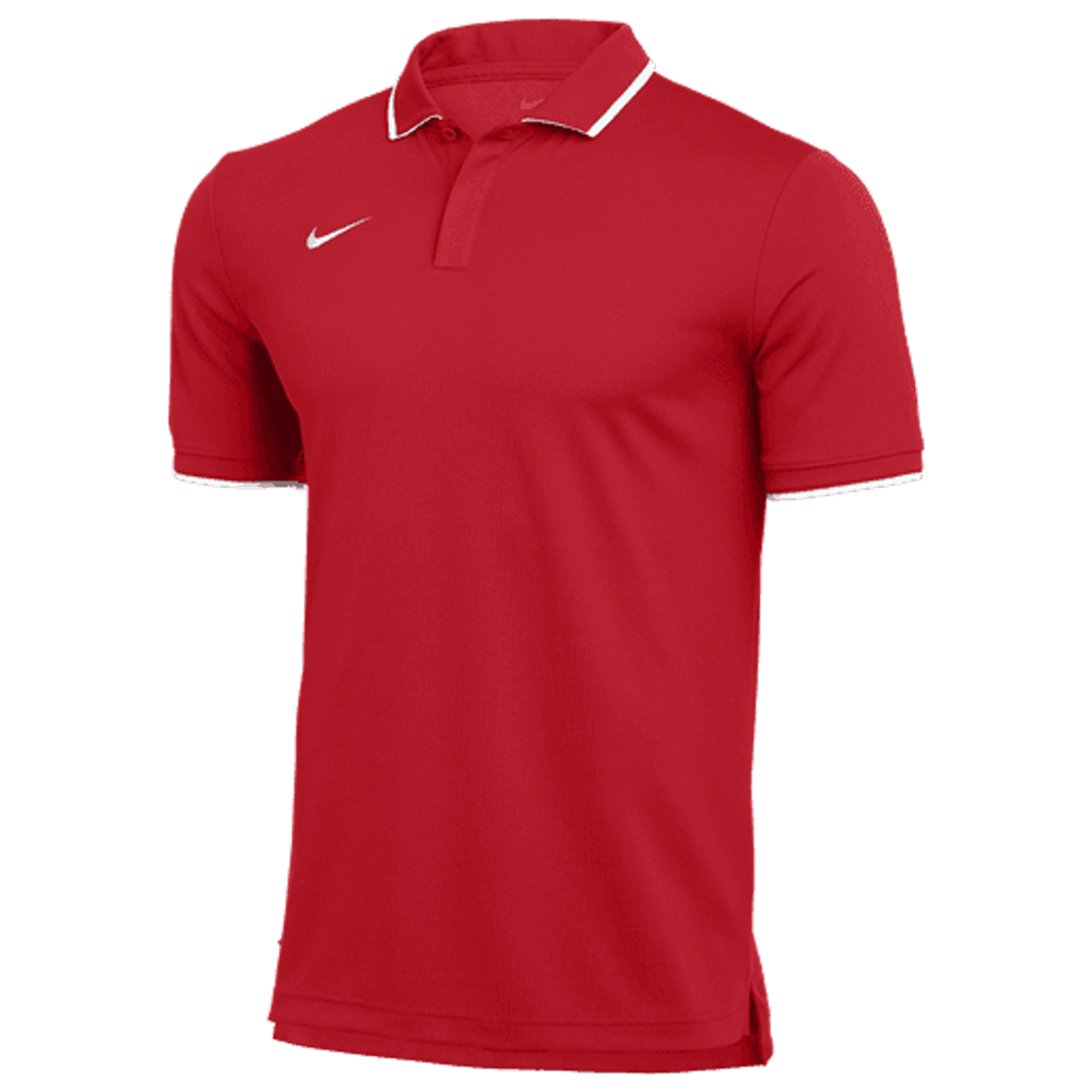 Nike Dri Fit UV Men s Collegiate Football Polo L University Red White