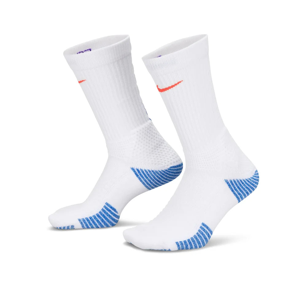 Nike Elite 2.0 Cushioned Crew Socks Blue color.