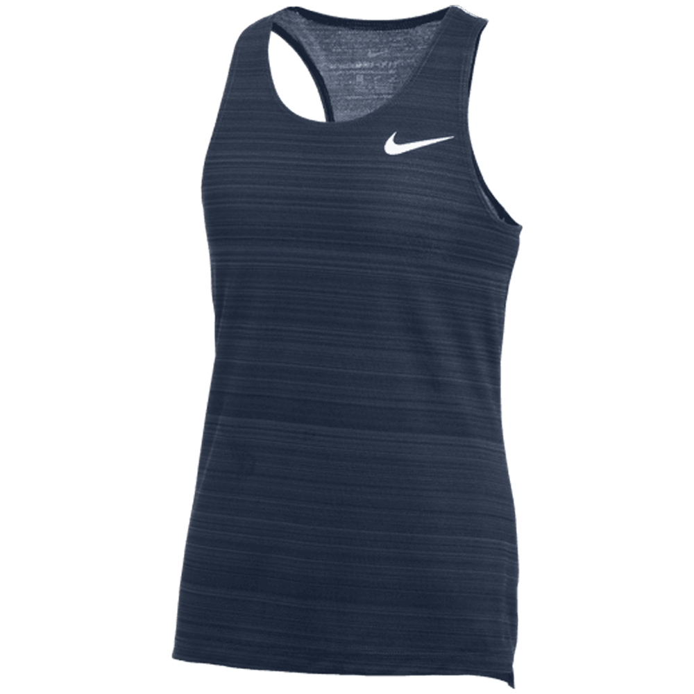 Nike Women s Stock Dry Miler Singlet Slim Fit S TM Dark Green Tm White Tm White