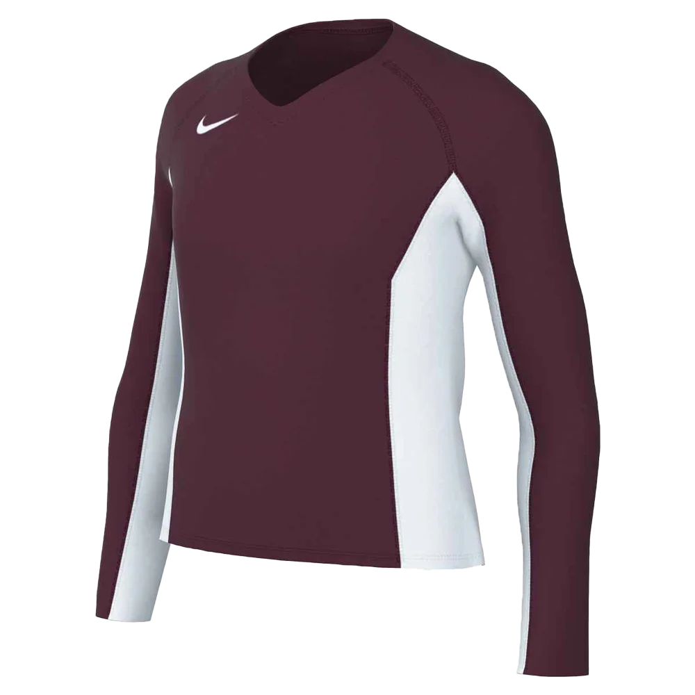Nike Girls Ace Big Kids Long-Sleeve Volleyball Jersey (Stock) maroon