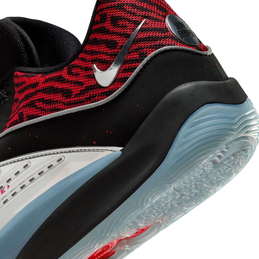 Nike KD 16 Black Metallic Silver Bright Crimson 11.5