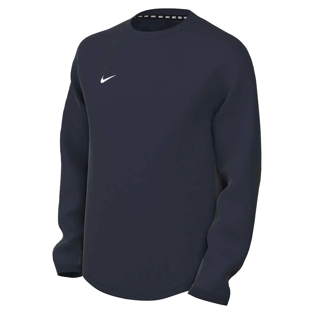 Nike Kid's Stock Dri-Fit Pregame Top LS navy  color