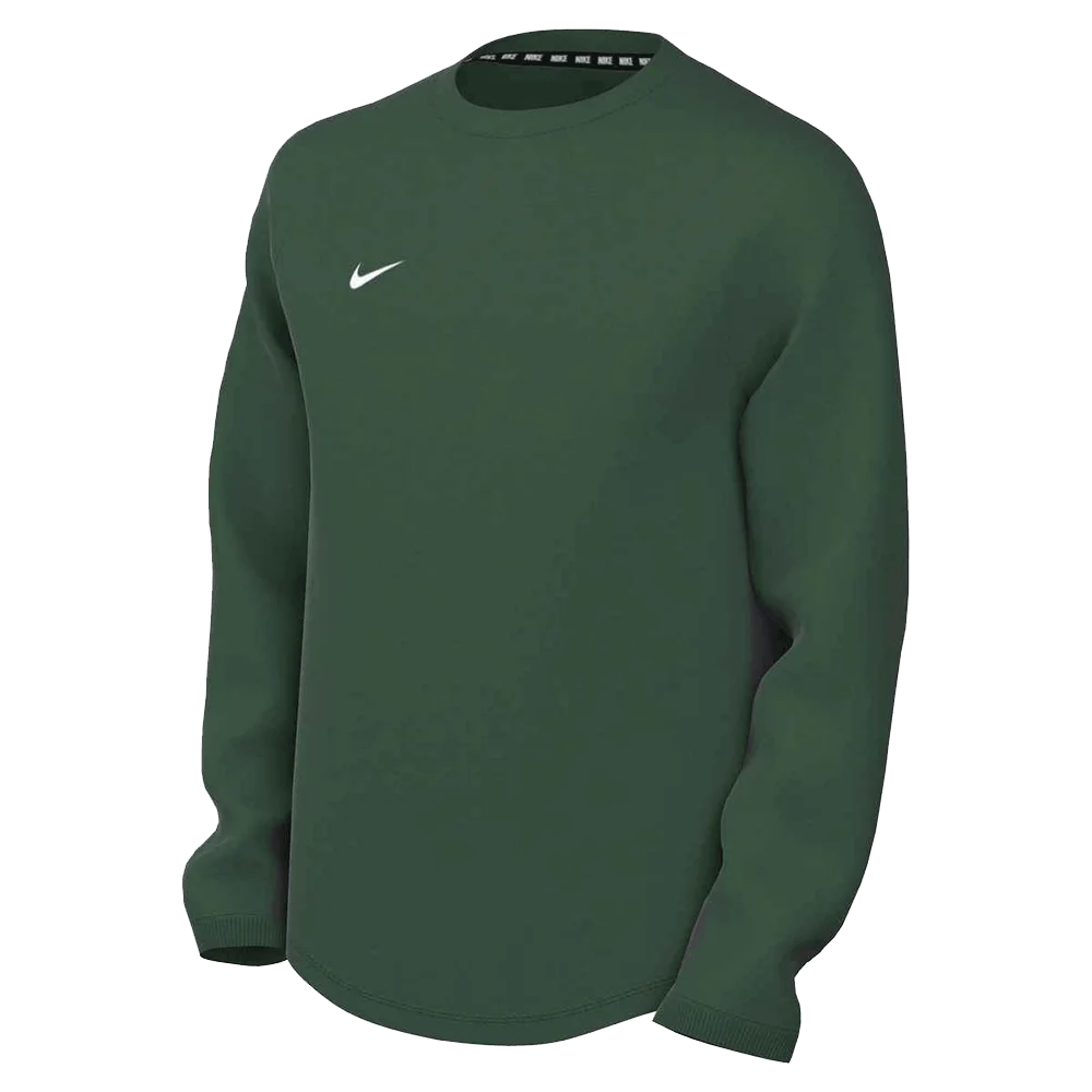 Nike Kid's Stock Dri-Fit Pregame Top LS green color
